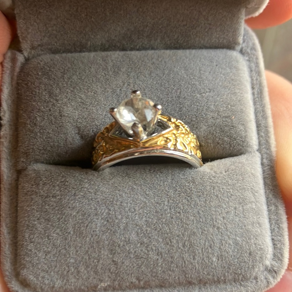 Cubic zirconia wedding ring